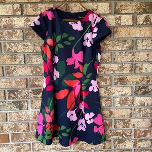 Jessica Howard Dress Size 14 NWT Floral Lined Cap Sleeves Excellent Condition!